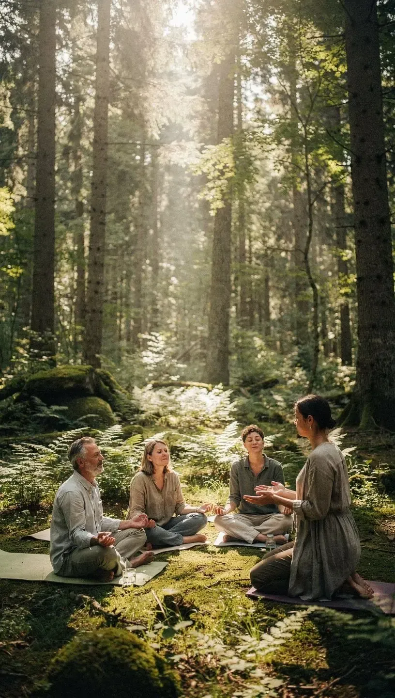 Malerische Waldlandschaft in Deutschland mit Wanderwegen und dichtem Baumbestand für Naturerlebnisprogramme.